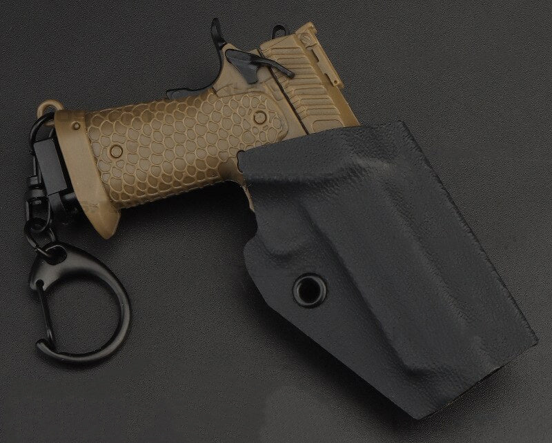 Combat Pistol Keychain with Holster